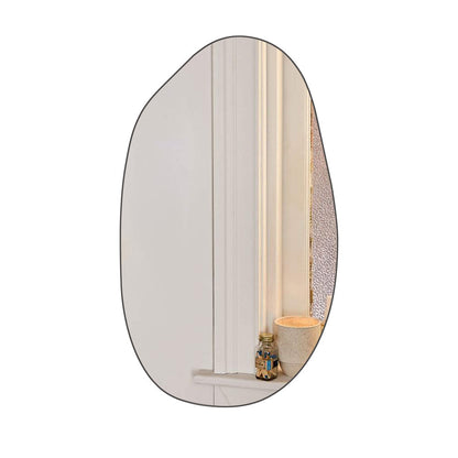 Muzilife Frameless Irregular Wall Mirror, Decorative Asymmetrical Dresser Mirror 19.7" x 33.5‘’