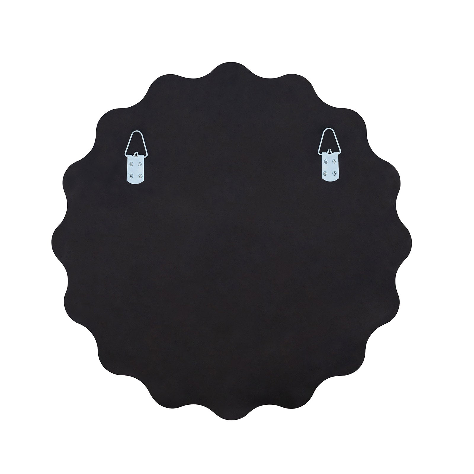 Muzilife 23" x 23" Circle Wavy Mirror, Irregular Shaped, Unique Vanity Mirror, Frameless Wall Mirror for Bathroom, Living Room, Bedroom, Entryway