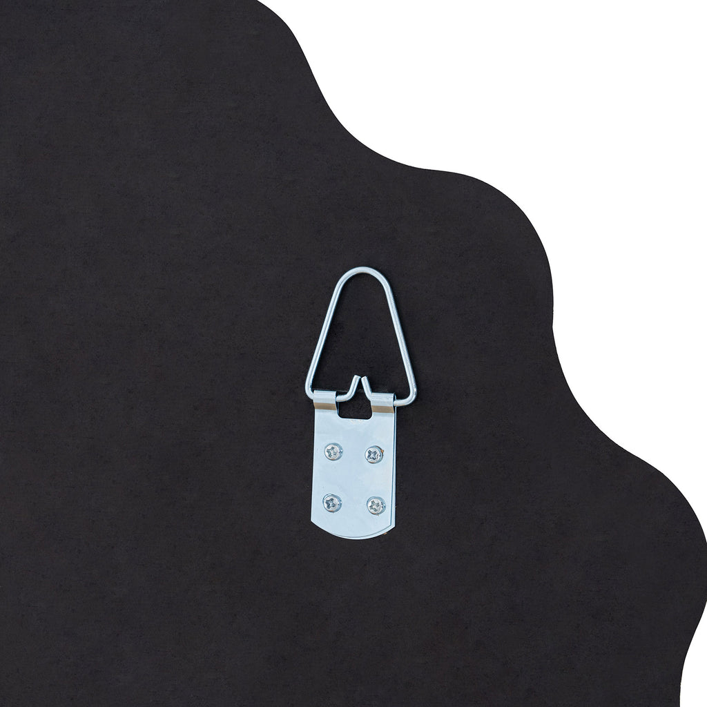 Muzilife 23" x 23" Circle Wavy Mirror, Irregular Shaped, Unique Vanity Mirror, Frameless Wall Mirror for Bathroom, Living Room, Bedroom, Entryway