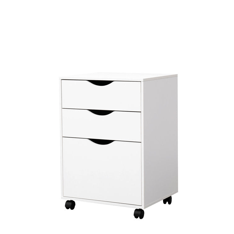 Muzilife 3 Drawer Mobile File Cabinet, Rolling Vertical Filing Cabinet fits A4, Legal Paper and Letter Paper for Home Office