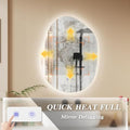 Muzilife 23" x 31" LED Potato Mirror, Irregularly Shaped, Unique Vanity Mirror, Frameless Wall Mirror for Bathroom, Living Room, Bedroom, Entryway