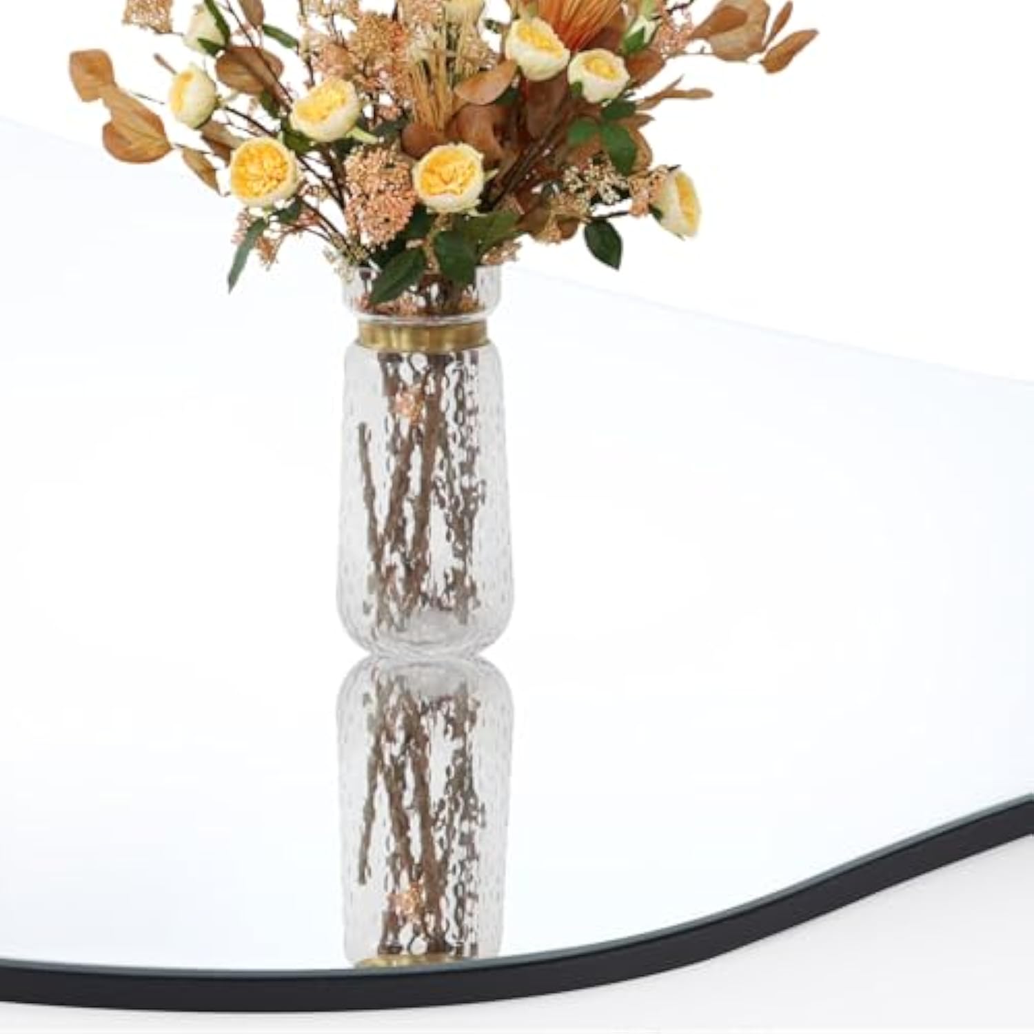 Muzilife Full Length Mirror Irregular Wall Mirror Cloud Beveled Edge Frameless for Living Room Bathroom Bedroom Entryway Decor 63"x24"